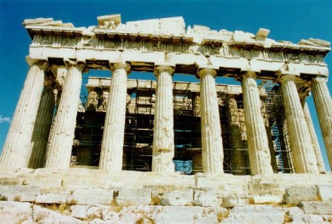 Front view of the Parthenon